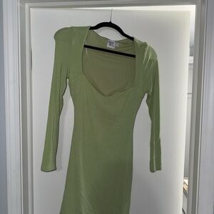 Green Long Sleeve Dress